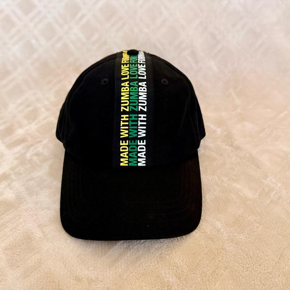 Zumba Fitness Black Cap with Colorful Text